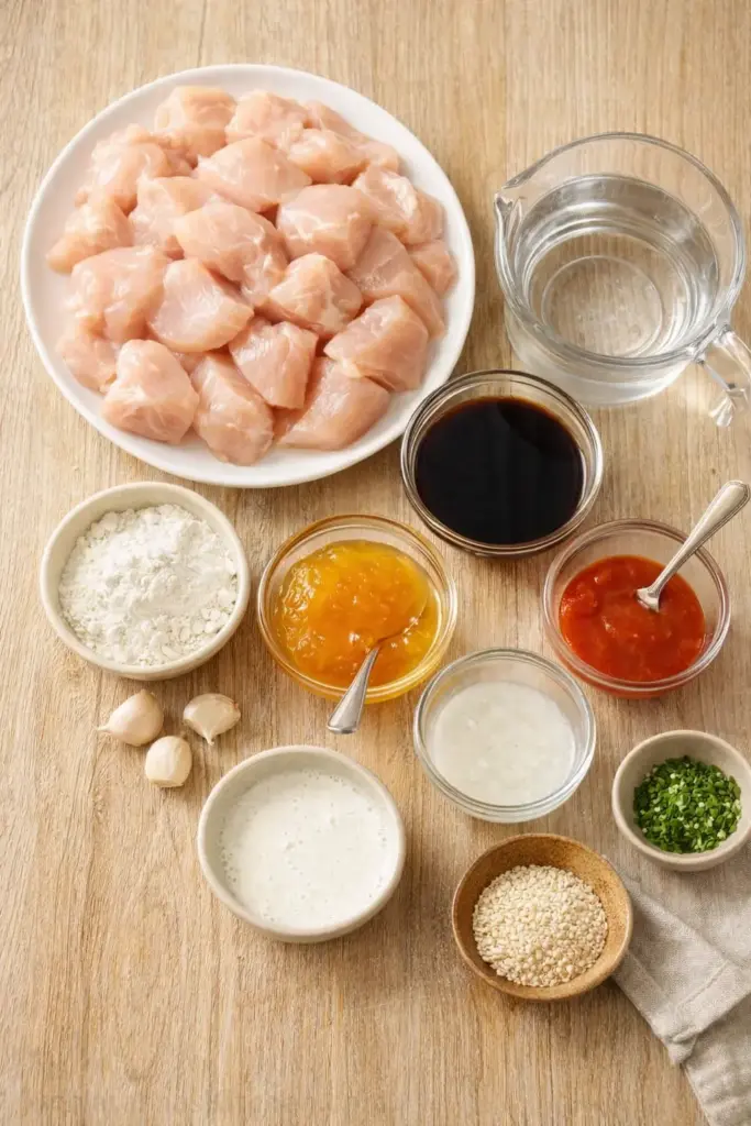 Honey Garlic Chicken ingredients