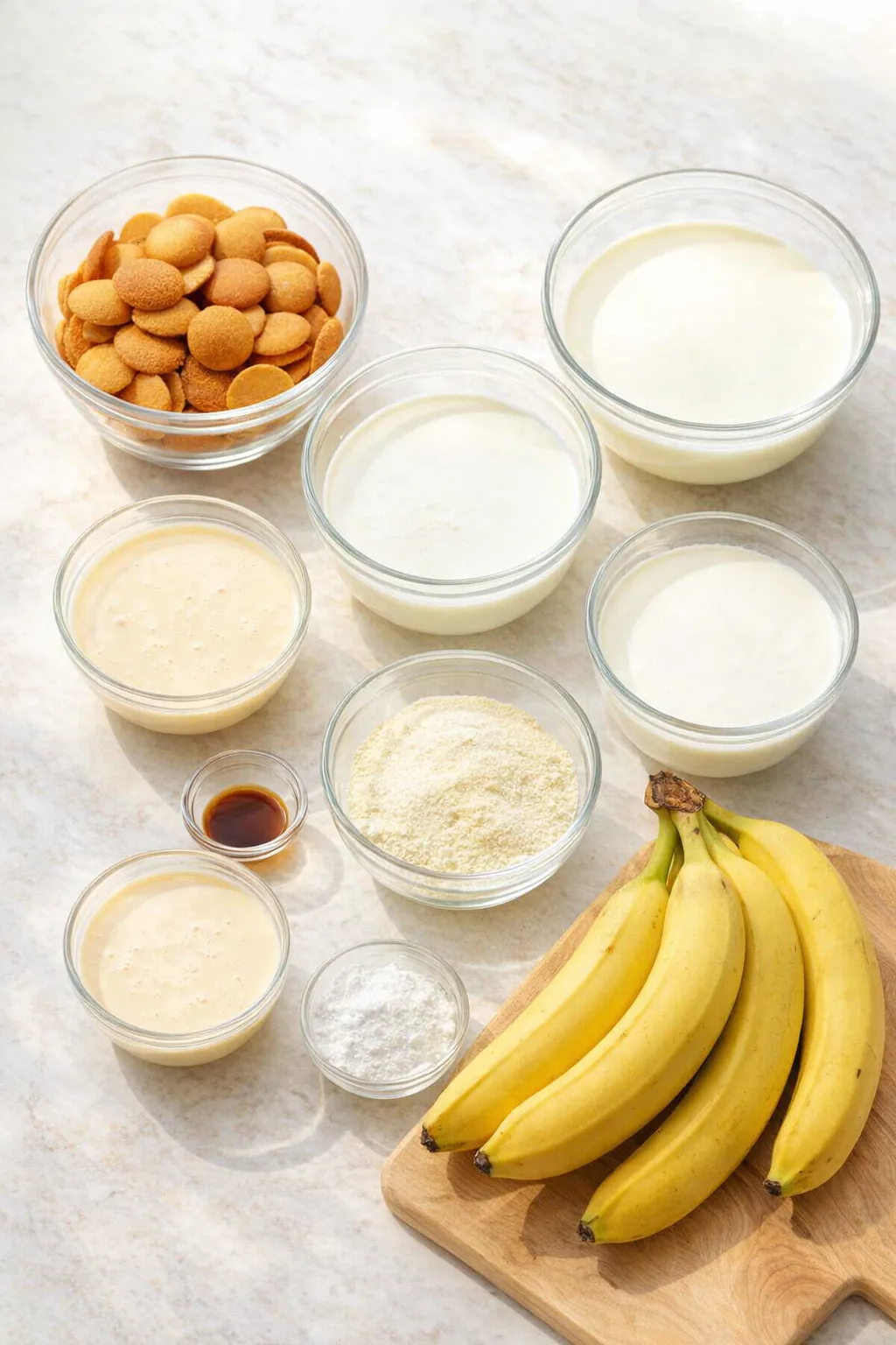 Ingredients for Banana Pudding