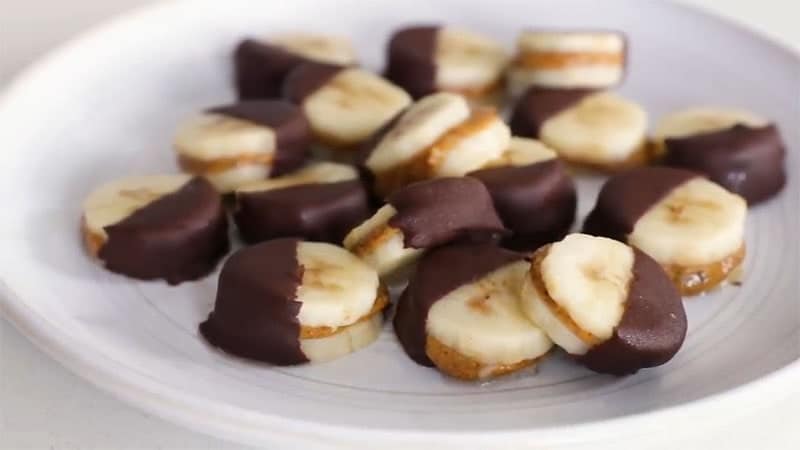 Chocolate Almond Butter Banana Bites