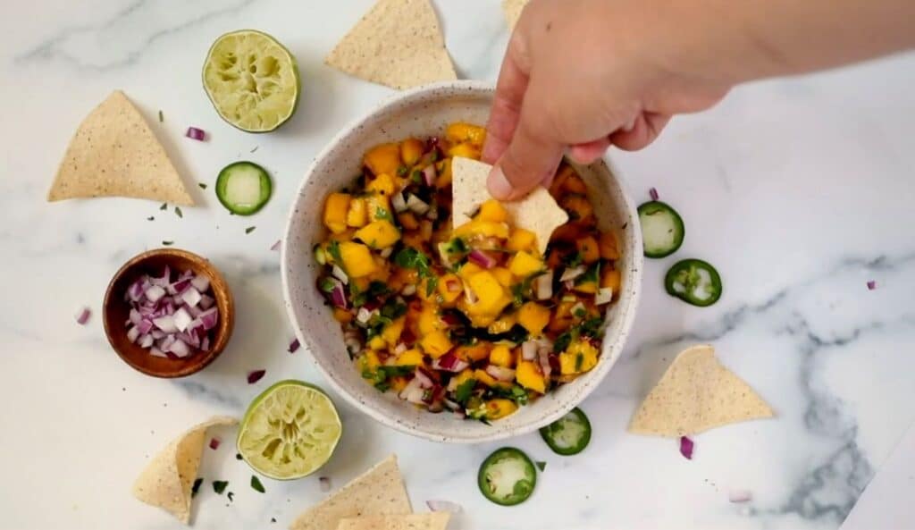 Super Easy Spicy Mango Salsa