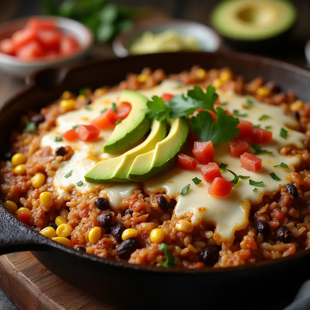 Mexican Beef and Rice Casserole