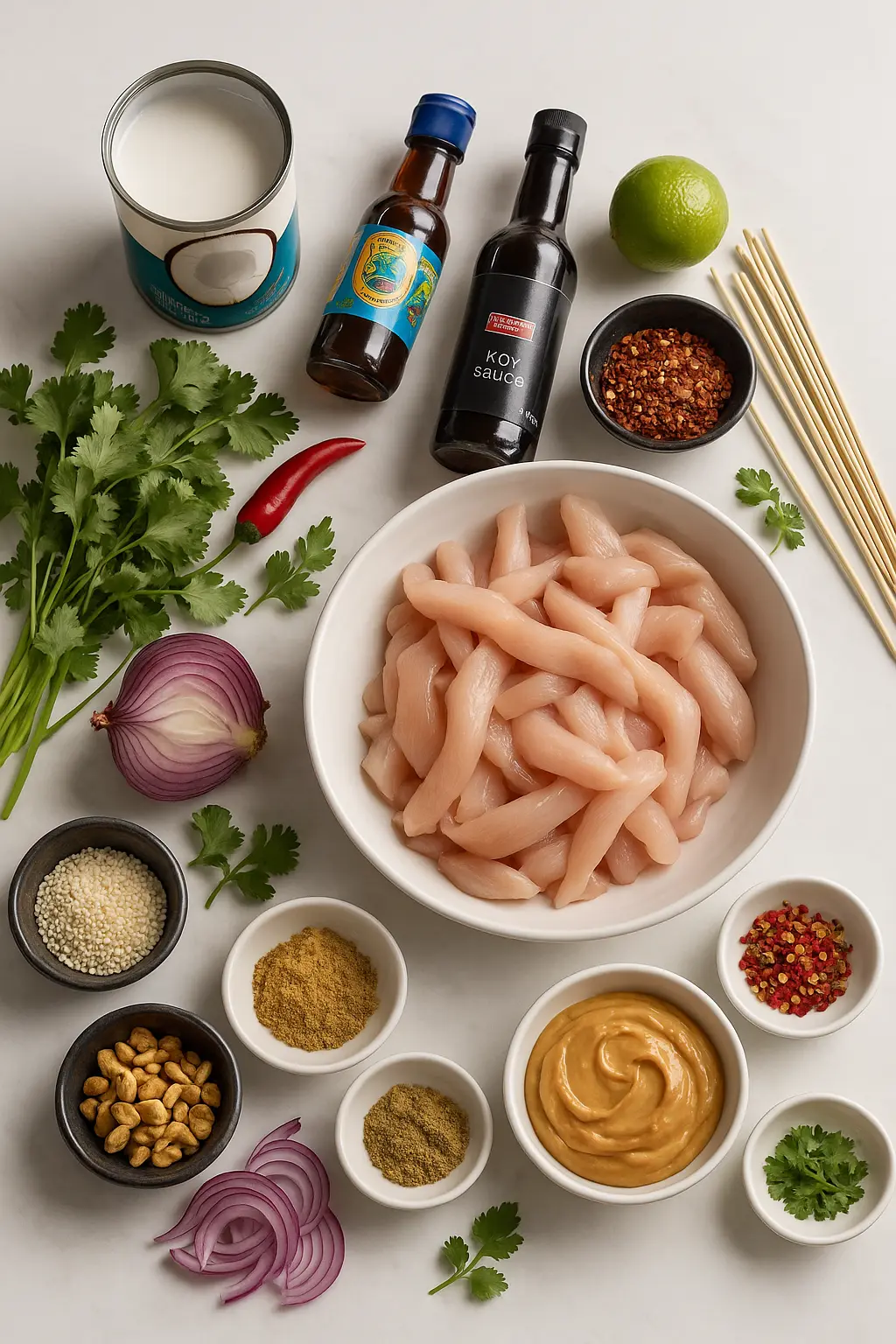 Ingredients for Chicken Satay