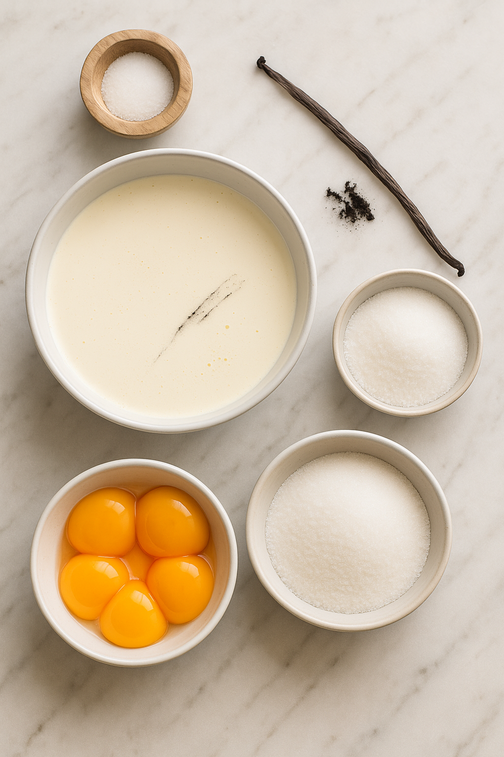 Ingredients for Creme Brulee