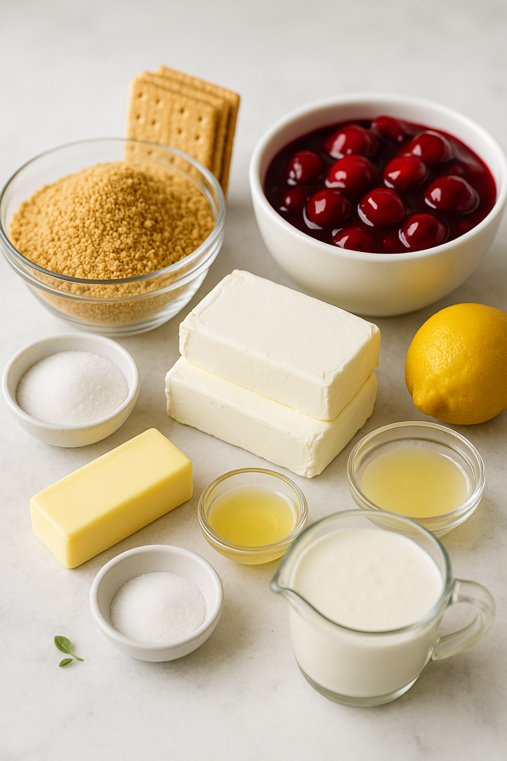 Ingredients for No-Bake Mini Cheesecakes