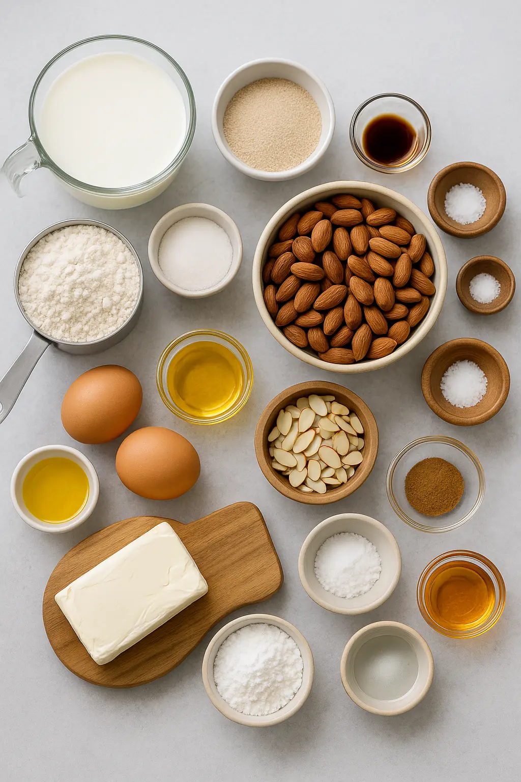 Ingredients for Almond Cream Rolls