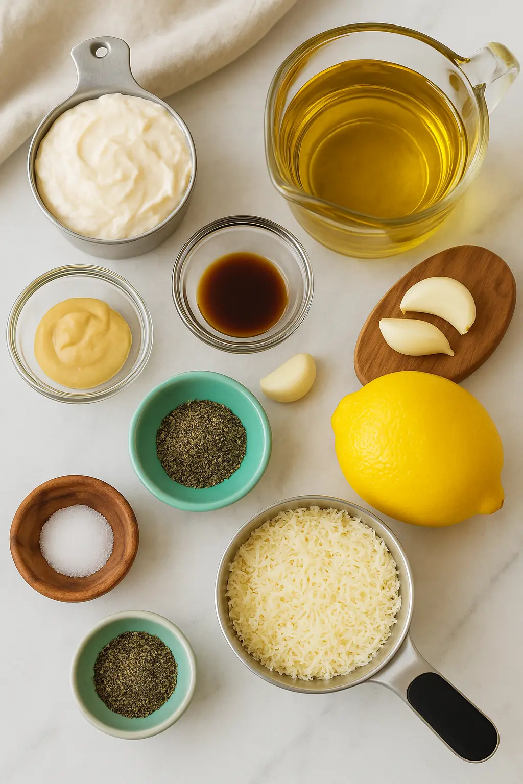 Ingredients for Caesar Dressing