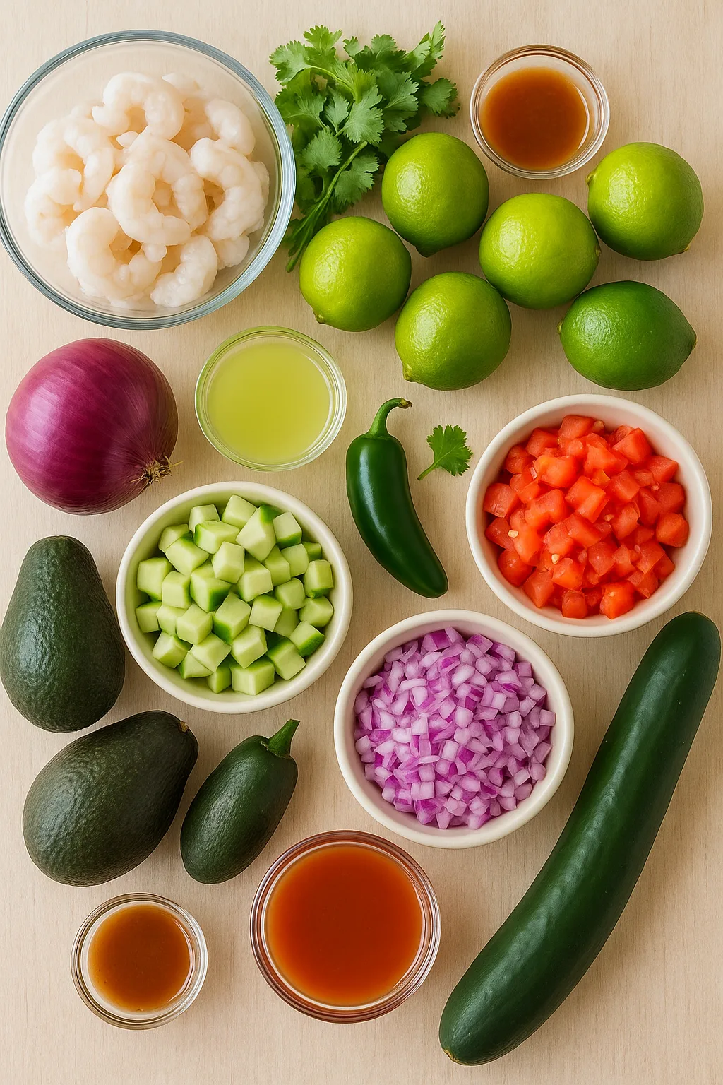 Ingredients for Ceviche