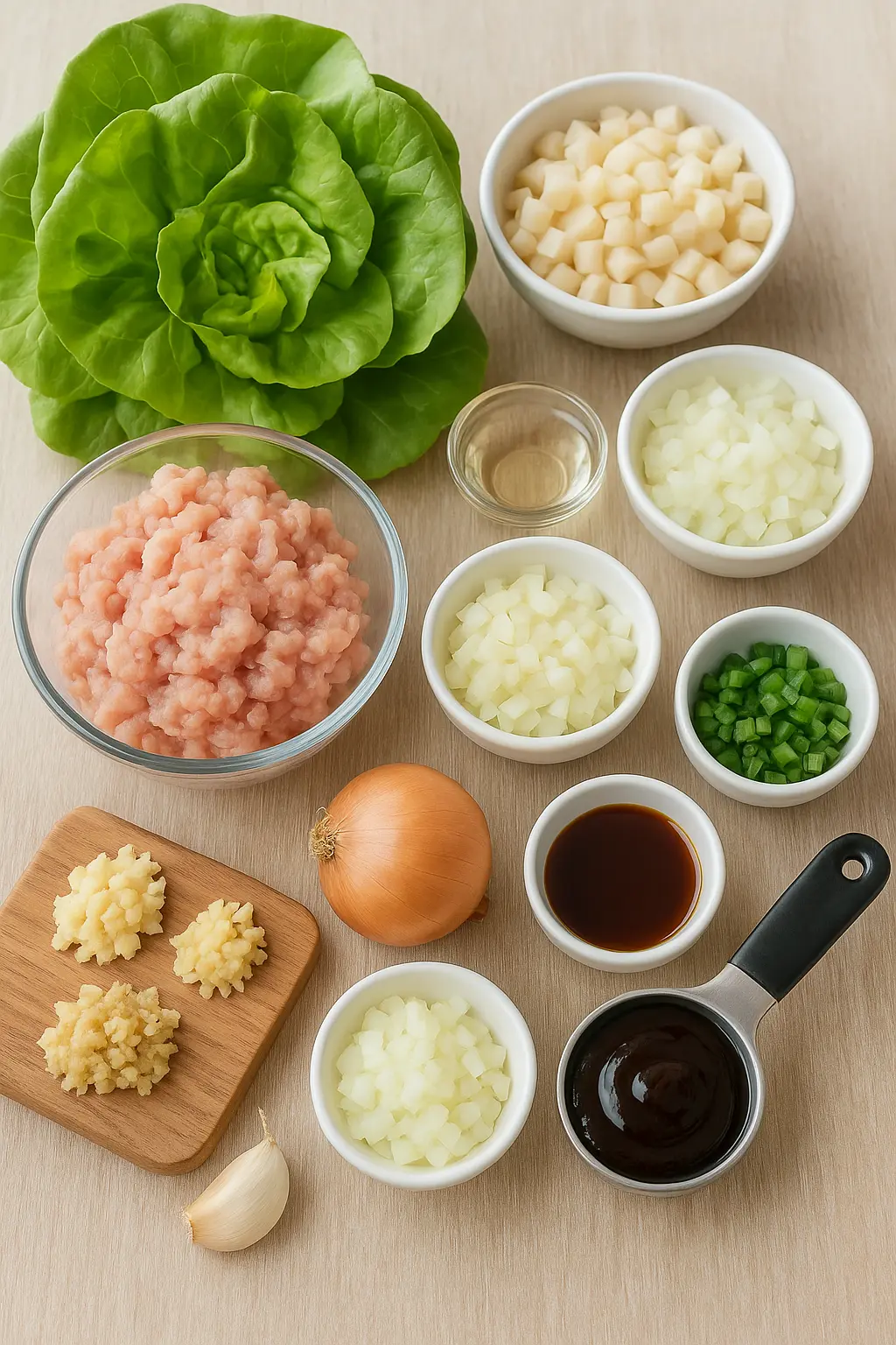 Ingredients for Chicken Lettuce Wraps