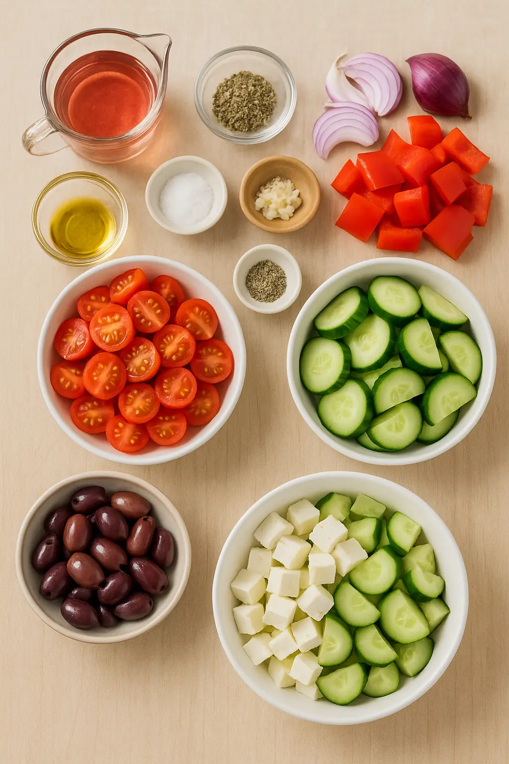 Ingredients for Greek Salad