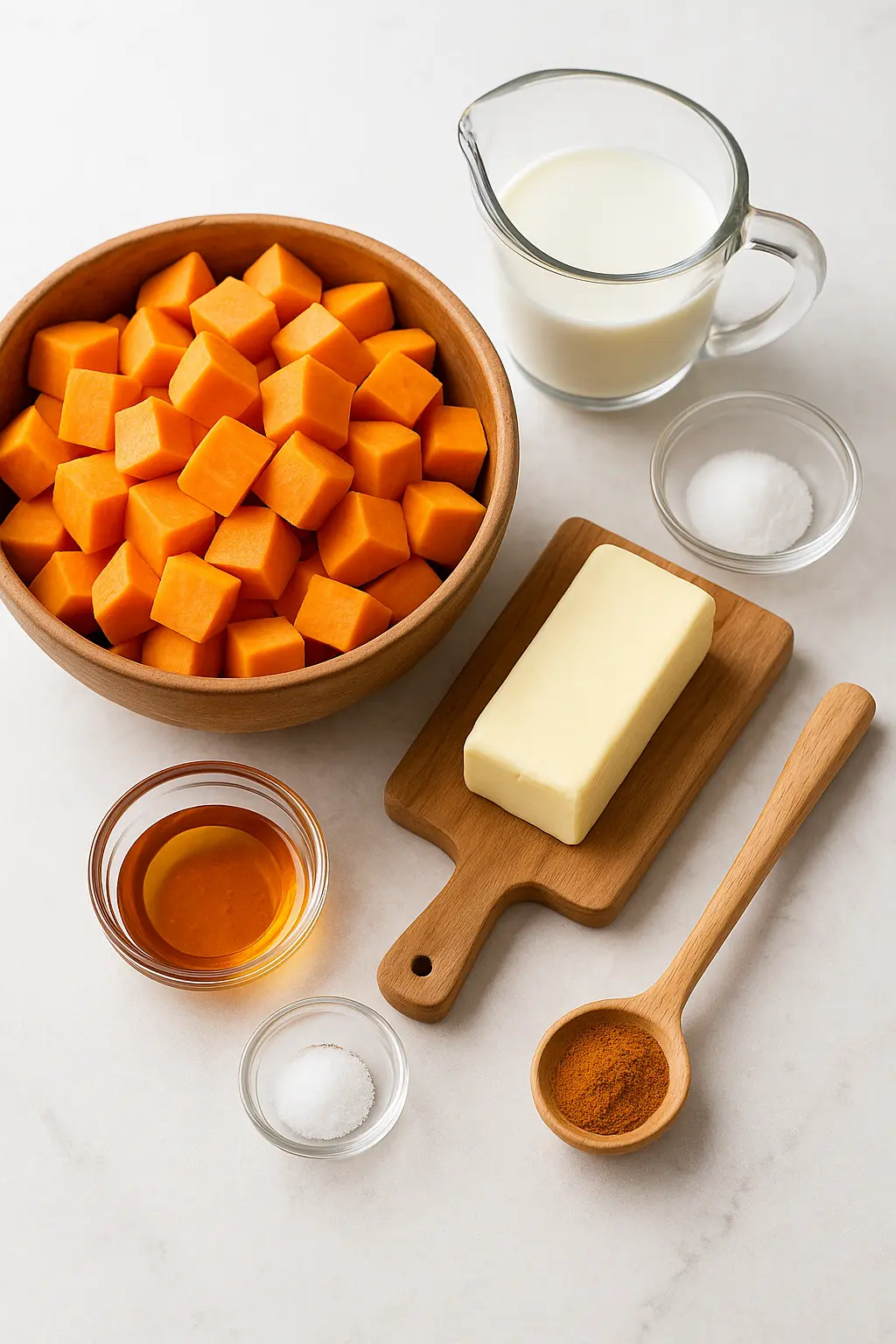 Ingredients for Mashed Sweet Potatoes
