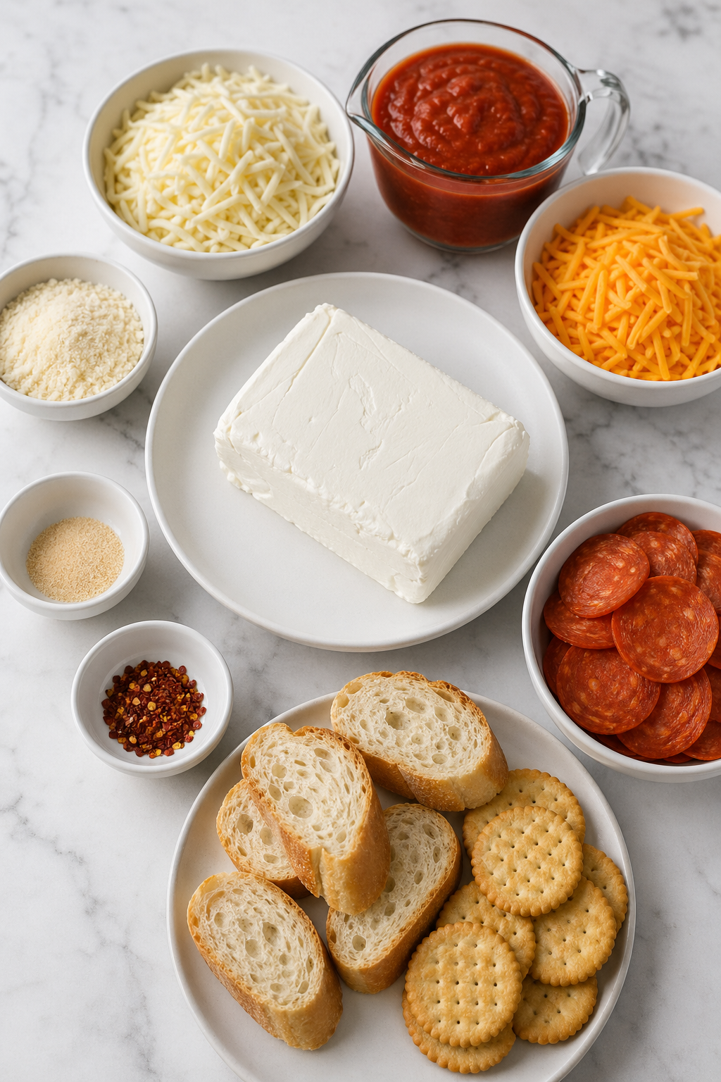 Ingredients for Pizza Dip