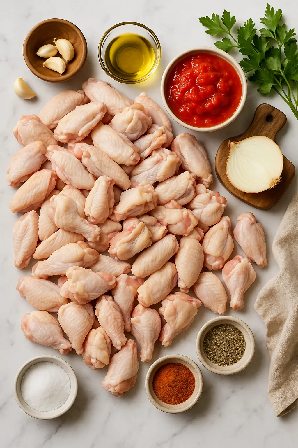 Ingredients for SMOKED CHICKEN WINGS