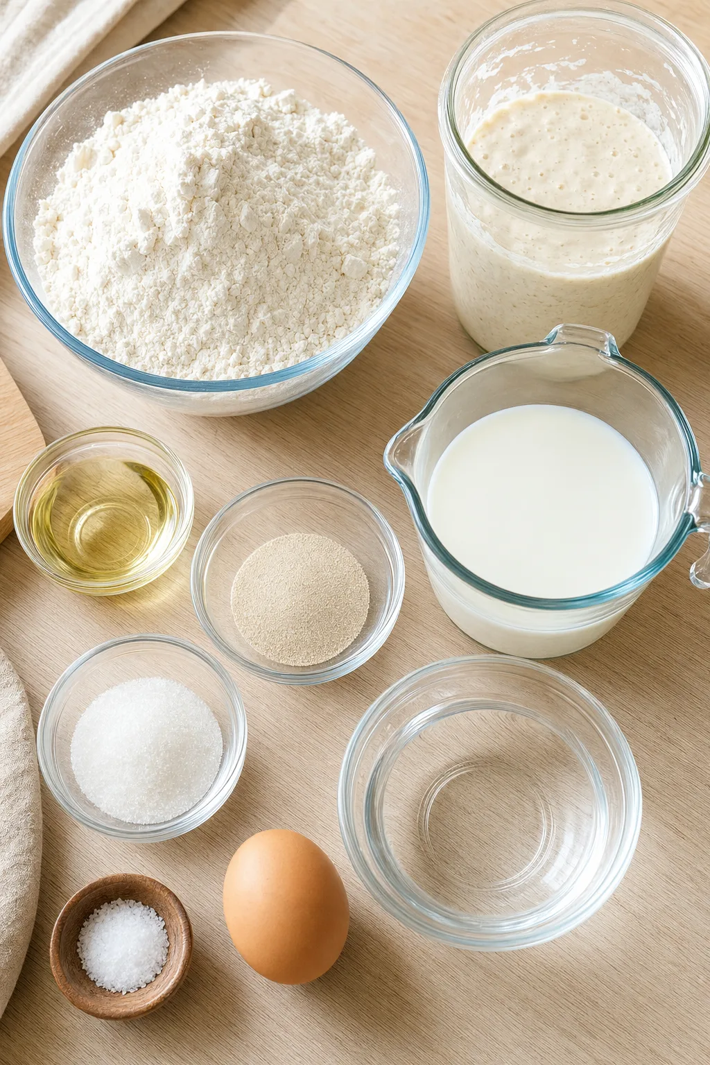 Ingredients for Sourdough Discard Pancakes