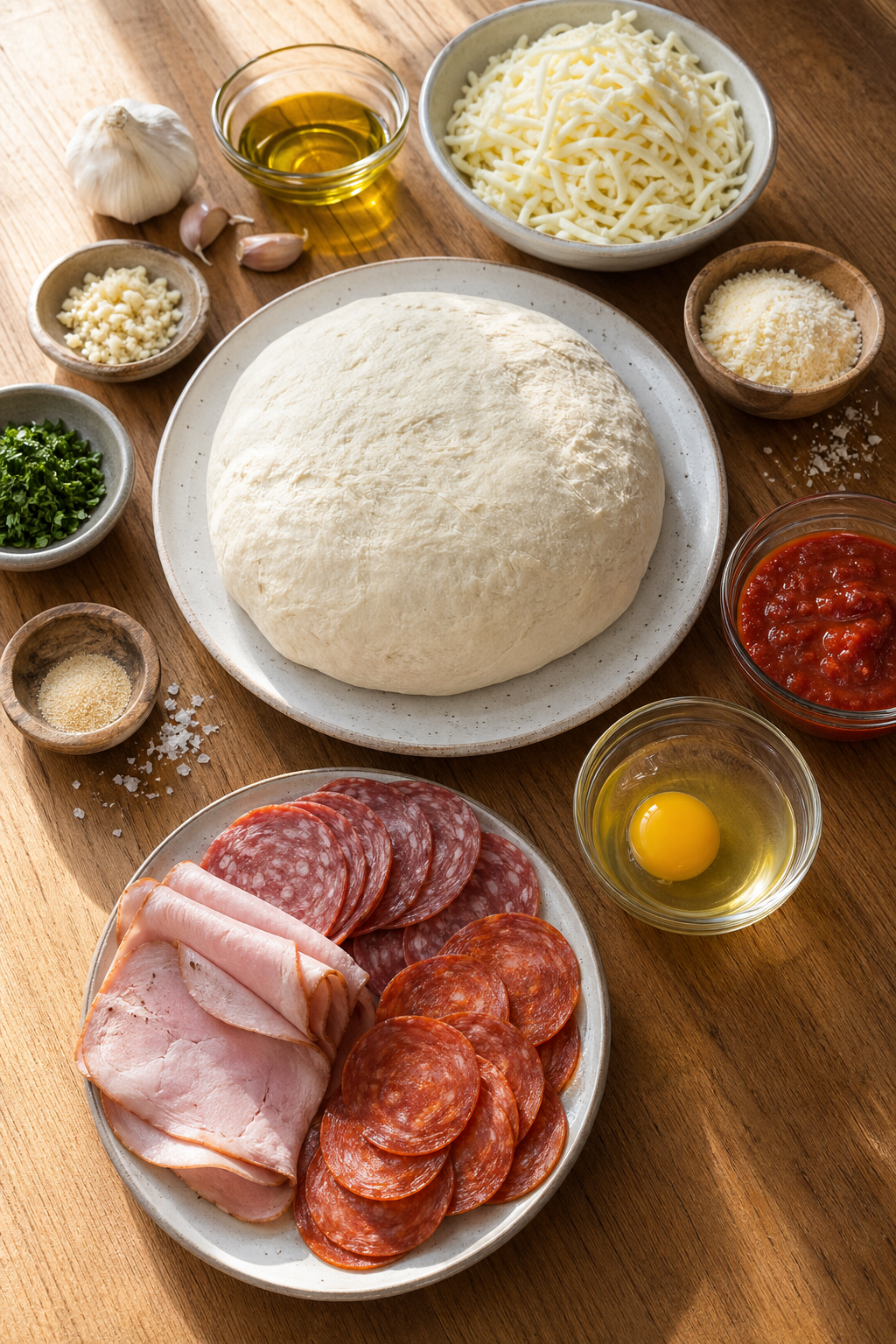 Ingredients for Stromboli
