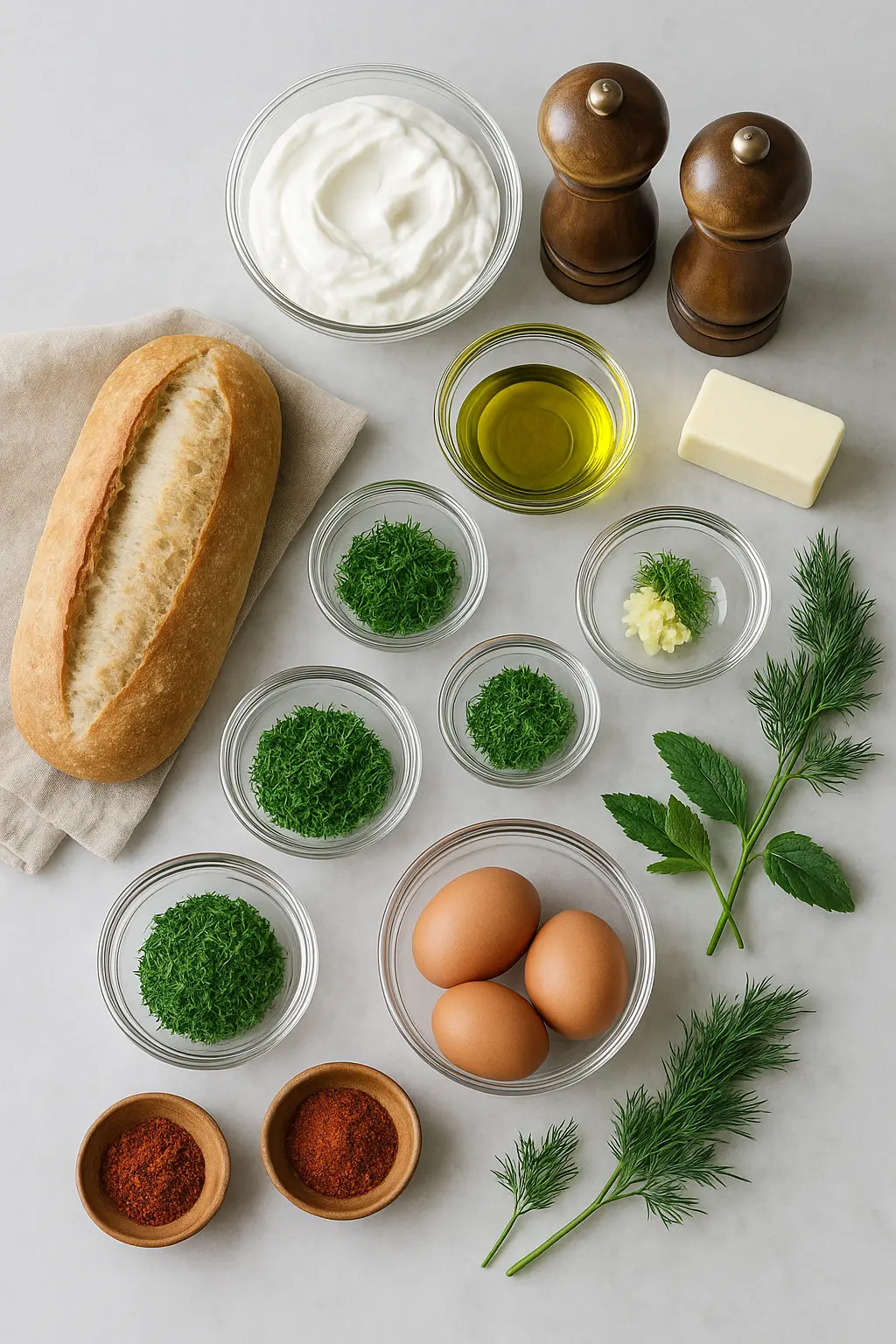 Ingredients for Turkish Eggs