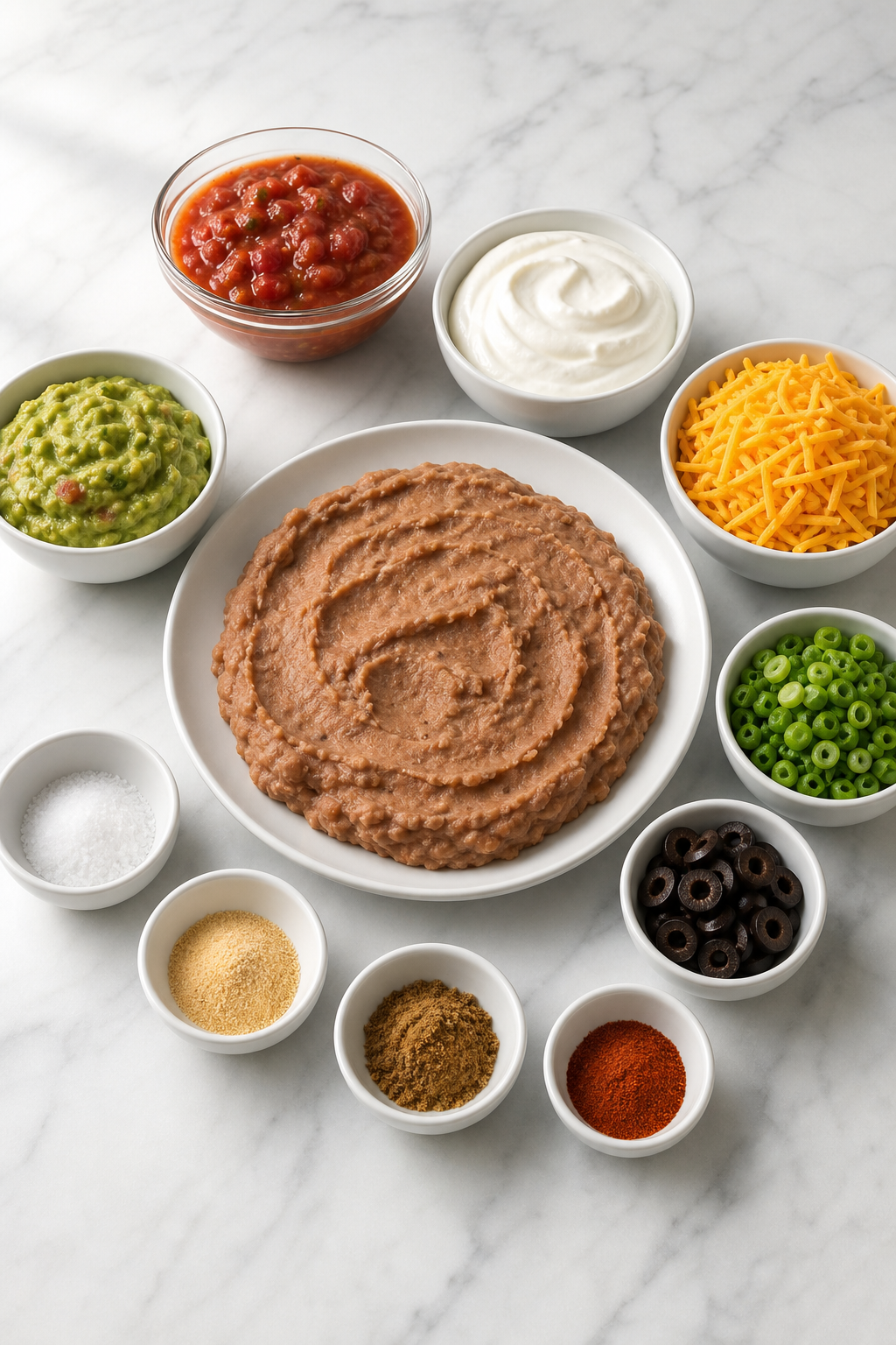 Ingredients for 7 Layer Dip