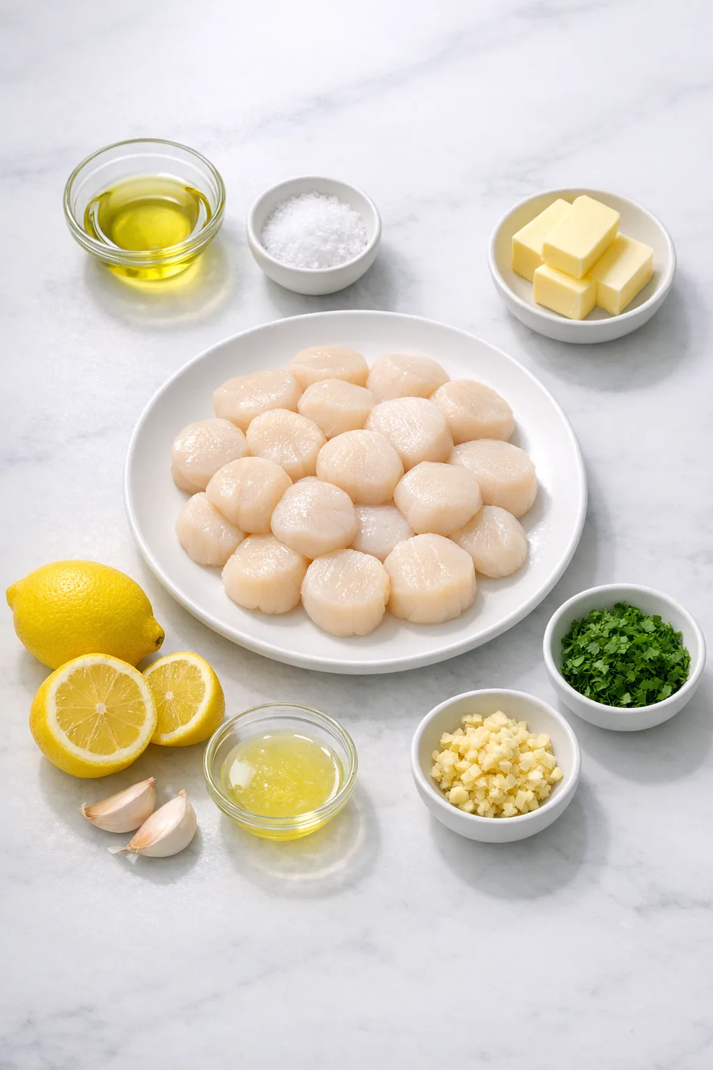 Ingredients for Pan Seared Scallops