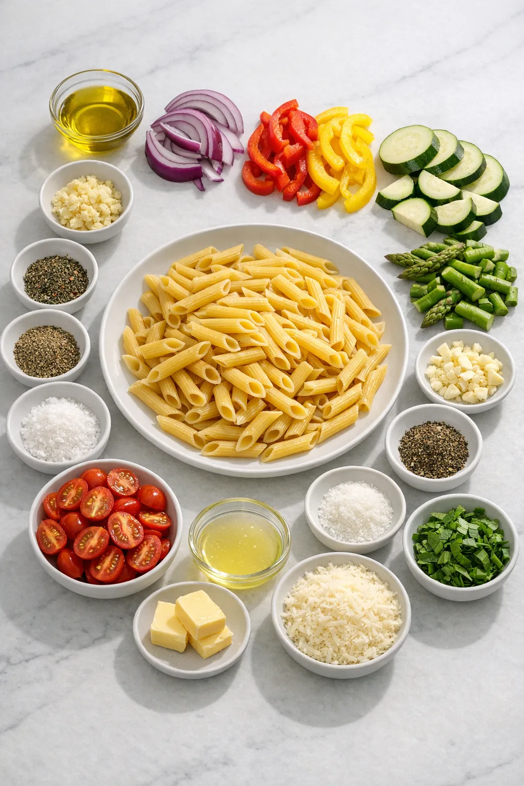 Ingredients for Pasta Primavera