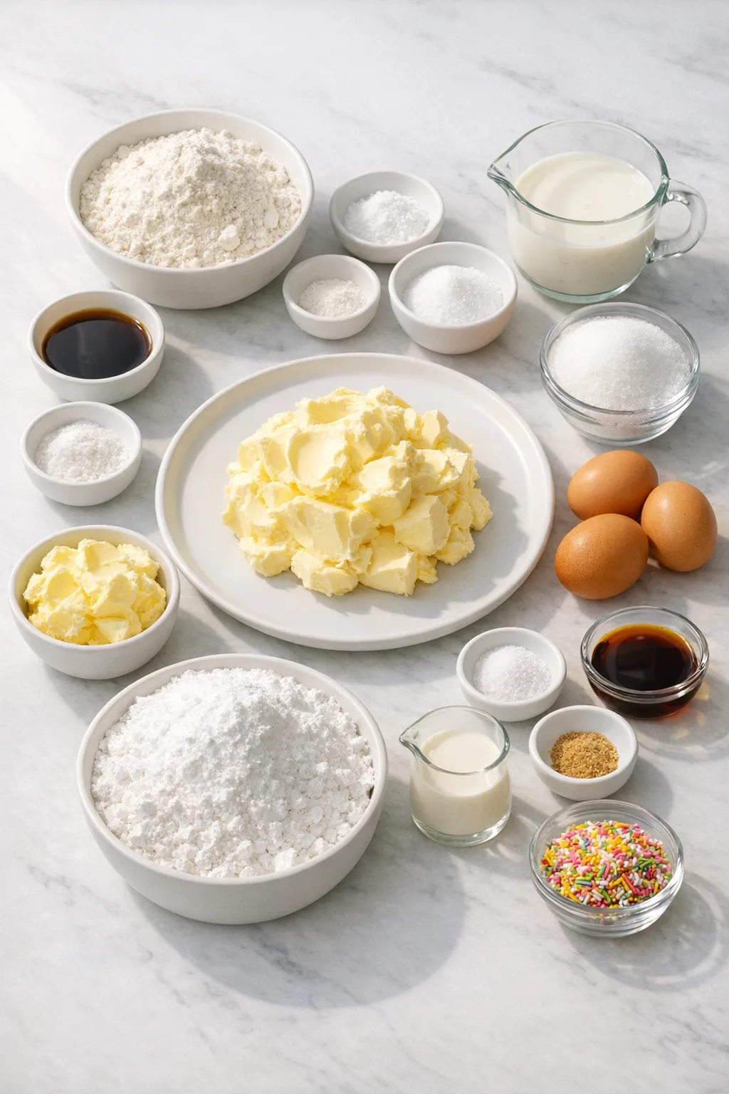 Ingredients for Vanilla Cake
