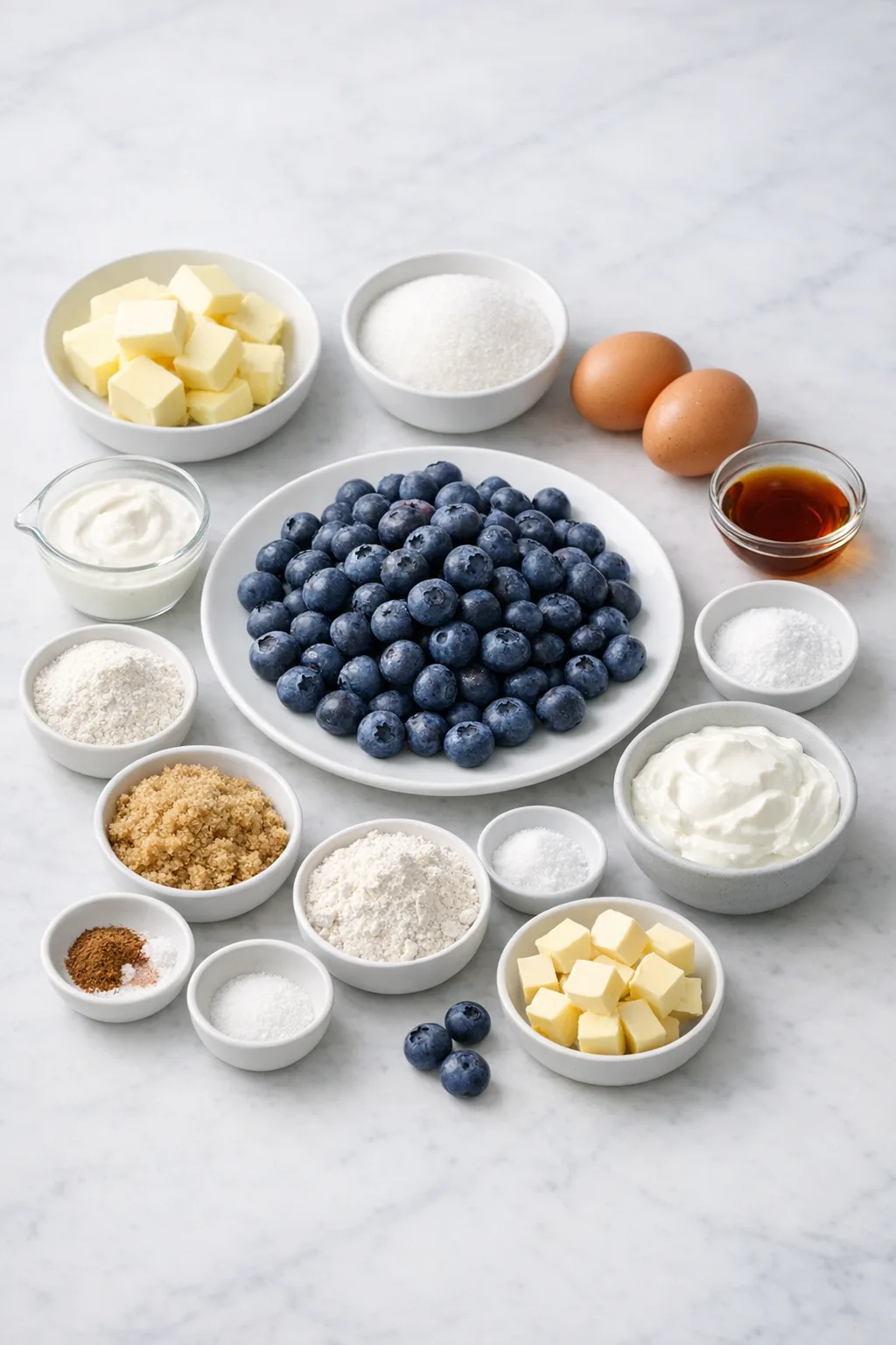 Ingredients for Blueberry Coffee Cake
