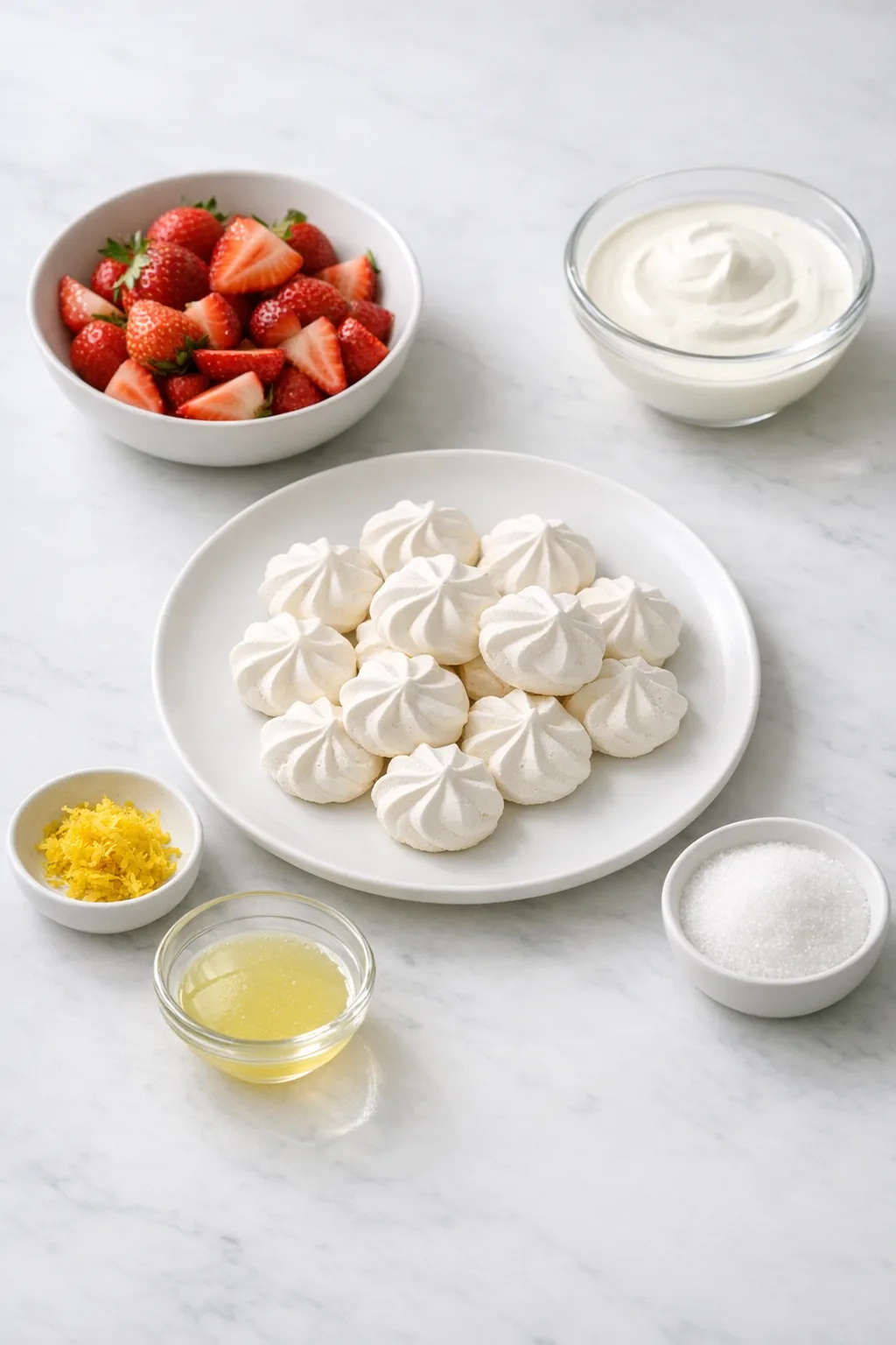 Ingredients for Eton Mess