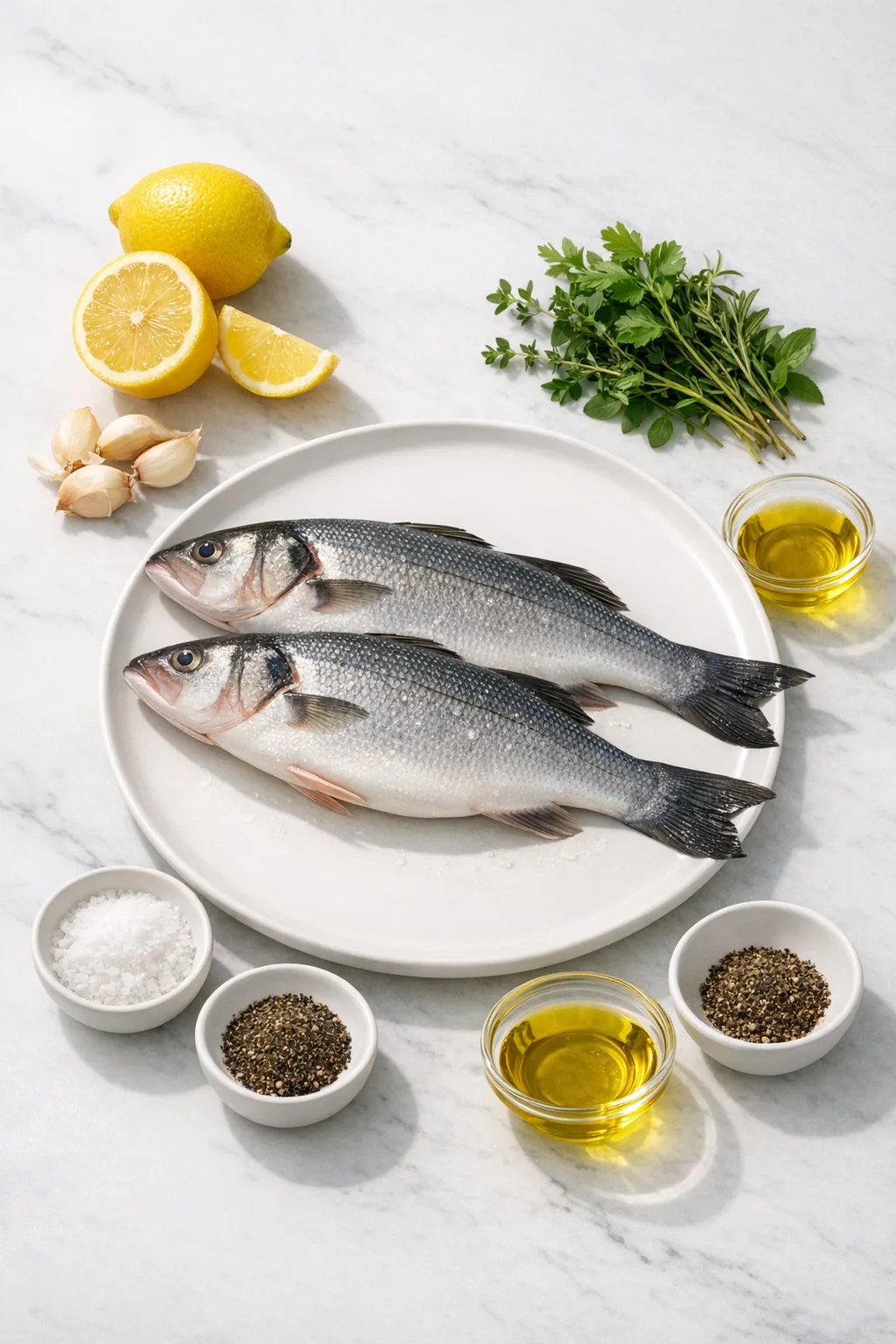 Ingredients for Whole Roasted Branzino