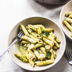 CREAMY PESTO CHICKEN PASTA RECIPE-min