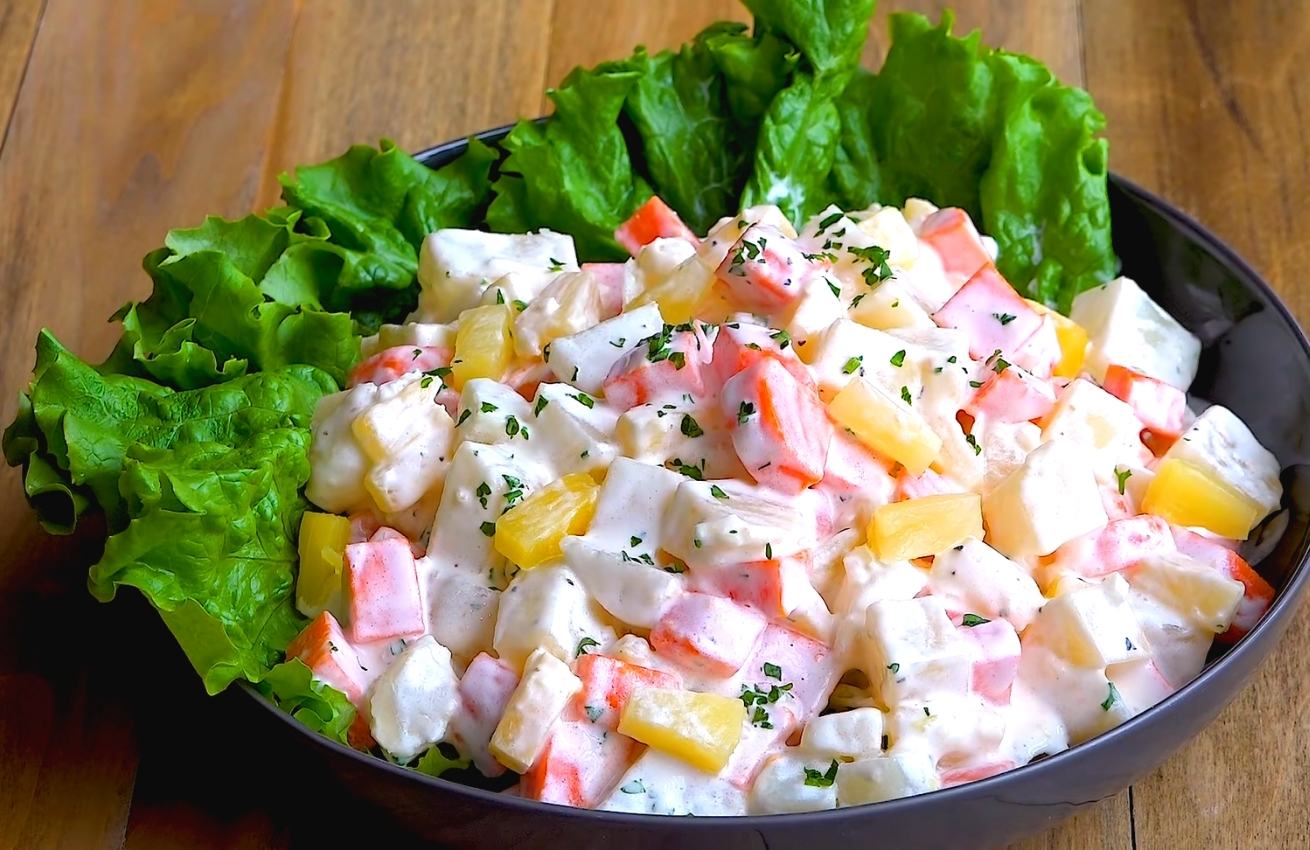 Potato Salad with Carrots and Pineapple