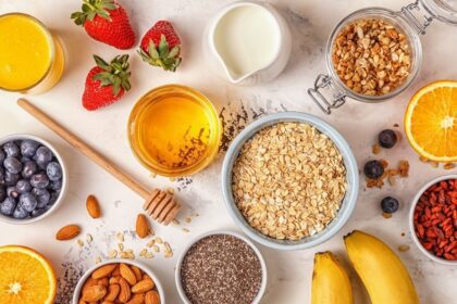 Healthy Mediterranean breakfast