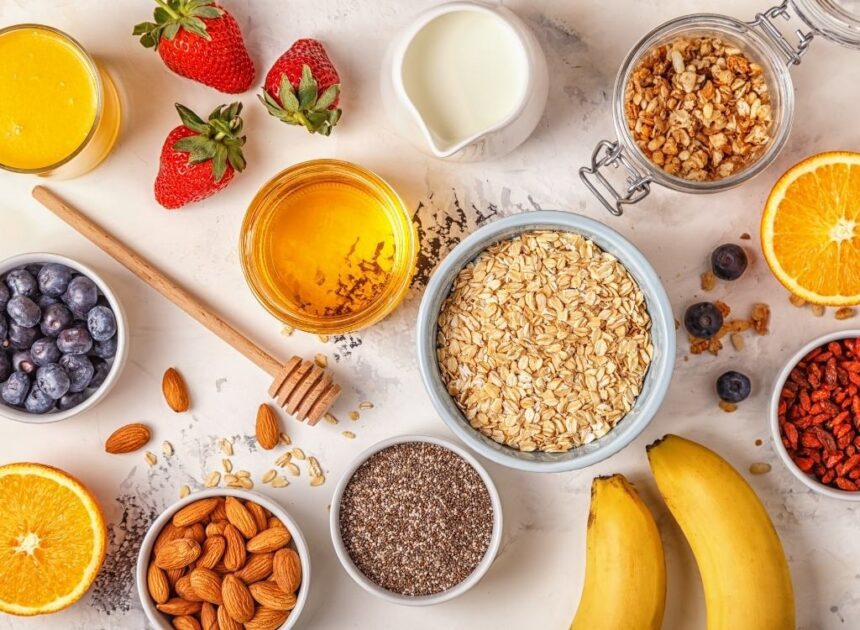 Healthy Mediterranean breakfast