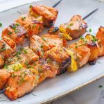 Garlic & Lemon Salmon Kabobs