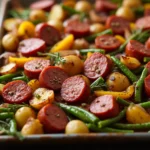 Cajun Sheet Pan Sausage and Vegetables