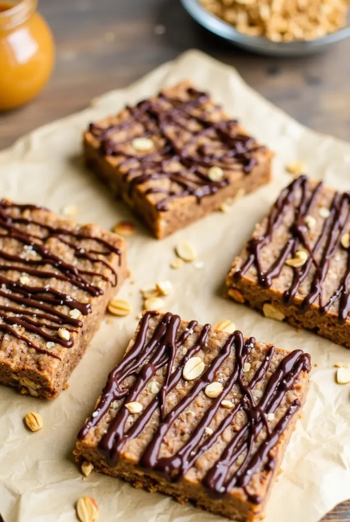 No-Bake Peanut Butter Chocolate Protein Bars