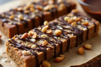 Peanut Butter and Chocolate Protein Bars No Bake GF