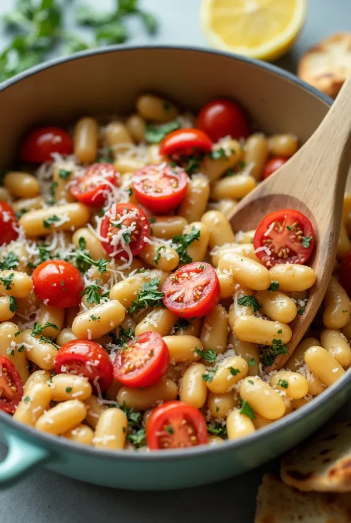 Garlic Parmesan White Beans