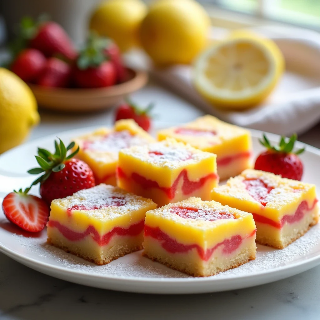 Strawberry Lemonade Bars