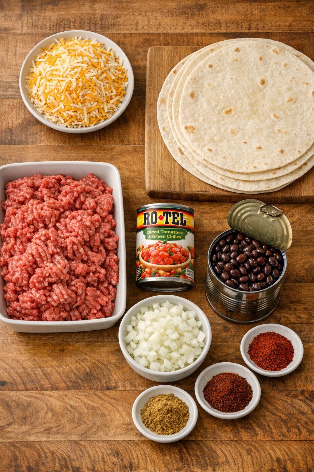 Ingredients for Beef Burrito Recipe