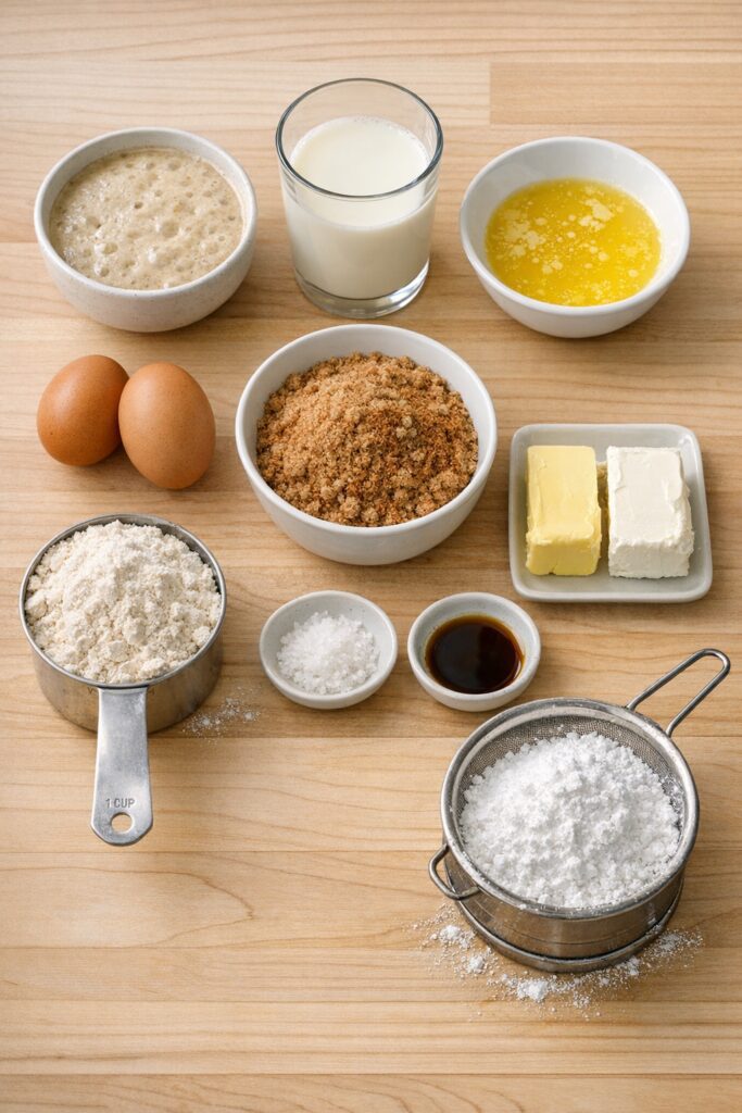 Sourdough Cinnamon Rolls Ingredients