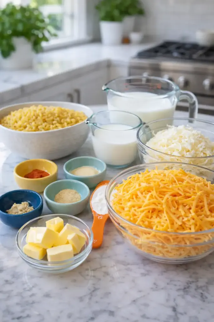 Baked Mac and Cheese Ingredients
