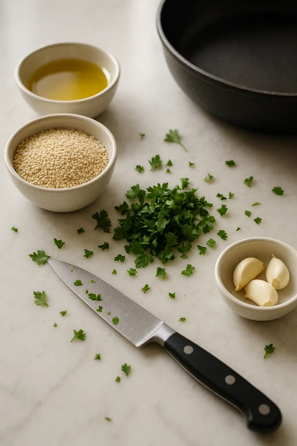 Step-by-step preparation of Tahini