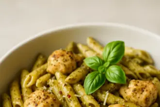 Chicken Pesto Pasta with creamy sauce recipe