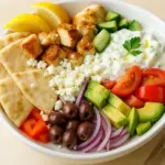 Greek Chicken Bowls with fresh veggies recipe